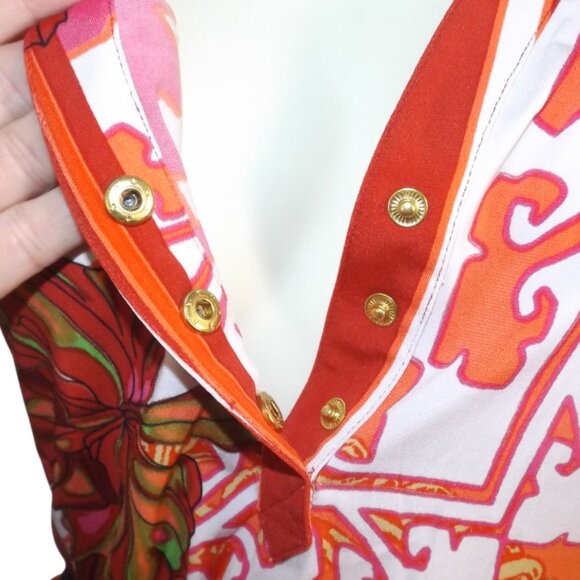 CACHE Mini Dress/Long Top, S, Ultra short, Collar, Sash/Belt, Snaps, Sleeveless - Picture 7 of 12